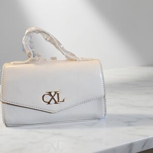 CXL by Christian Lacroix Crossbody Bag Small Nude Laine Matte Patent MSRP $88